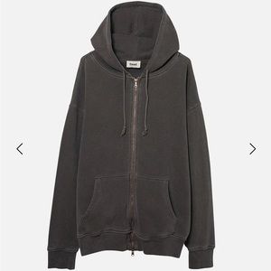 Elwood core zip hoodie in vintage grey XS